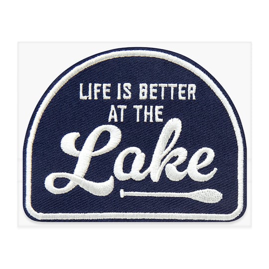 Life Is Better At The Lake Embroidered Iron-On & Adhesive Patch by Make Market®